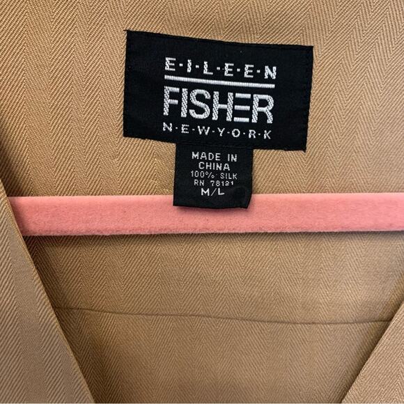 Eileen Fisher Tan Silk Maxi Skirt and Jacket Set - Picture 11 of 16